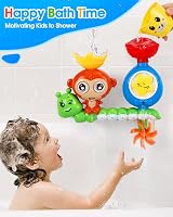 LULULIA Bath Toys for 1-5 Years Monkey Bath Toy with Suction Cup Cup Set view 2