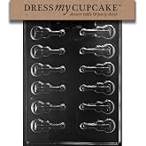 Dress My Cupcake Chocolate Candy Mold, Guitar Pieces