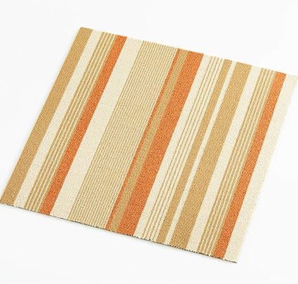 Amazon Co Jp アイリスプラザ タイルカーペット パイル生地 50 50 ボーダーオレンジ 防音 洗える Tkp Pp50 ホーム キッチン