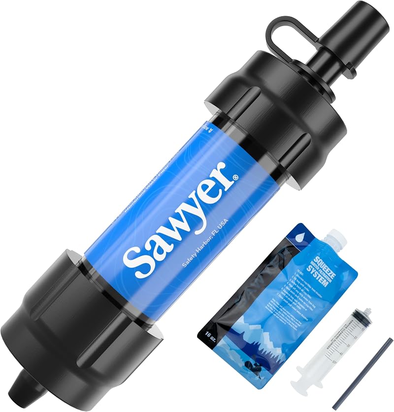 Sawyer SP128 Mini Water Filtration System Blue 0.1 Micron Inline Filter