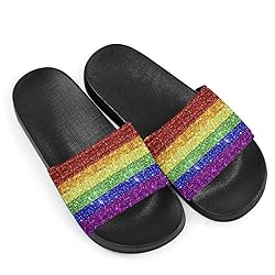 Howilath EVA Single Band Slide Sandals, Rainbow