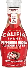 Peppermint Mocha Cold Brew Coffee with Almond Milk 48 Oz 100% Arabica Dairy Free Plant Based Vegan Gluten Free Non GMO Iced C