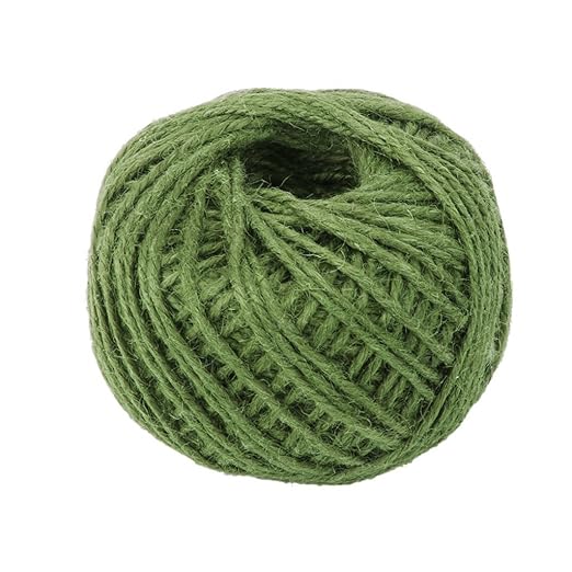 title=ANKKO 1 Rotolo 50m Corda di canapa regalo confezione canapa spago corda (Verde)