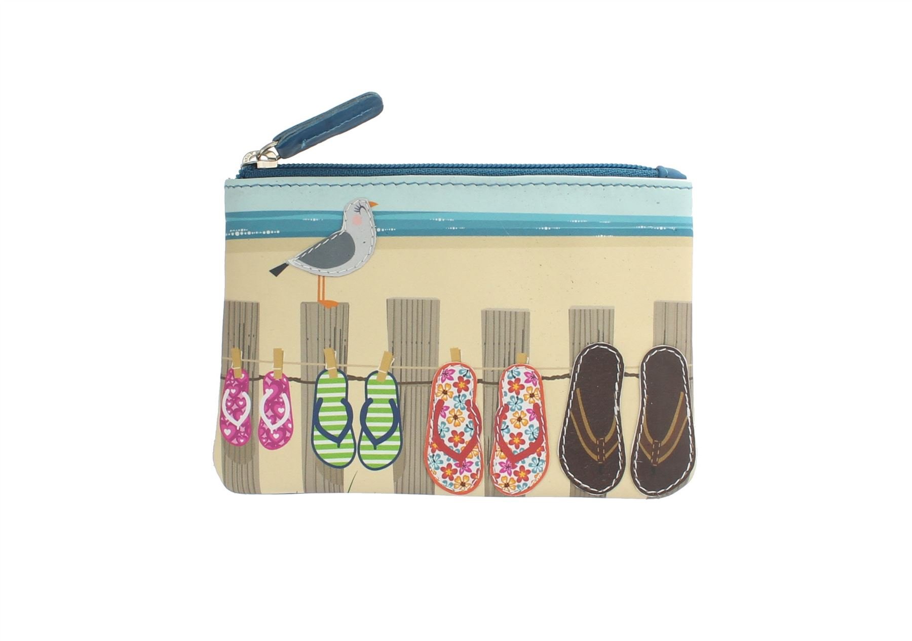 Mala Leather Applique and Printed Leather Coin Purse 4115_11 Seagulls