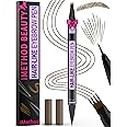iMethod Eyebrow Pen - Eyebrow Pencil Magic 2-in-1 Eye Brow Pencils for Women with 4-Fork-Tip and Precise Brush-Tip Create Natural Hair-Like Brows, Last All Day, Microblading Eyebrow Pen, Brown