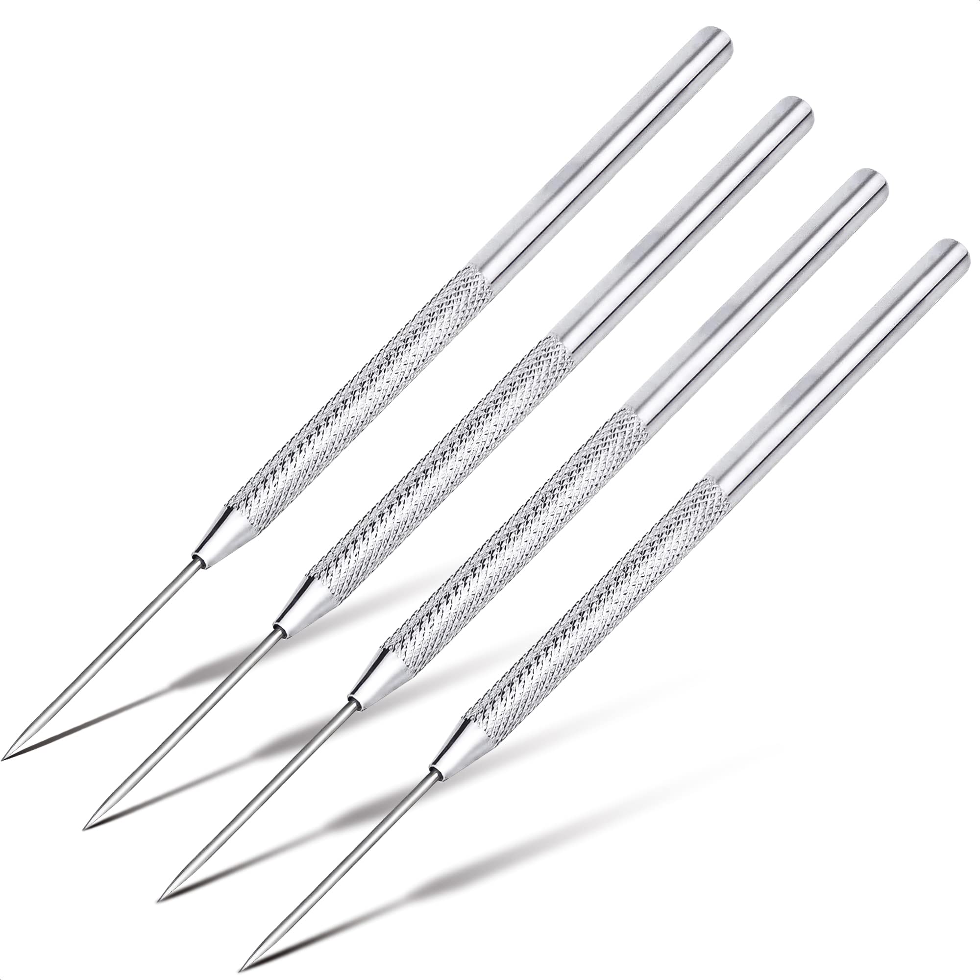 KETAR 4Pcs Pottery Needle Tool – 6.3 Inches Needle Tools for Clay, Durable Stainless Steel Tips, Non-Slip Grip & Protective Sleeve, Easy to Clean for Ceramics, Sculpting, DIY Craft & Detailed Carving