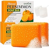 SADOER Persimmon Soap Bars - Natural Body Soap for Body Odour & Old People Smell (2-Pack),Natural Deodorant Soap Bars