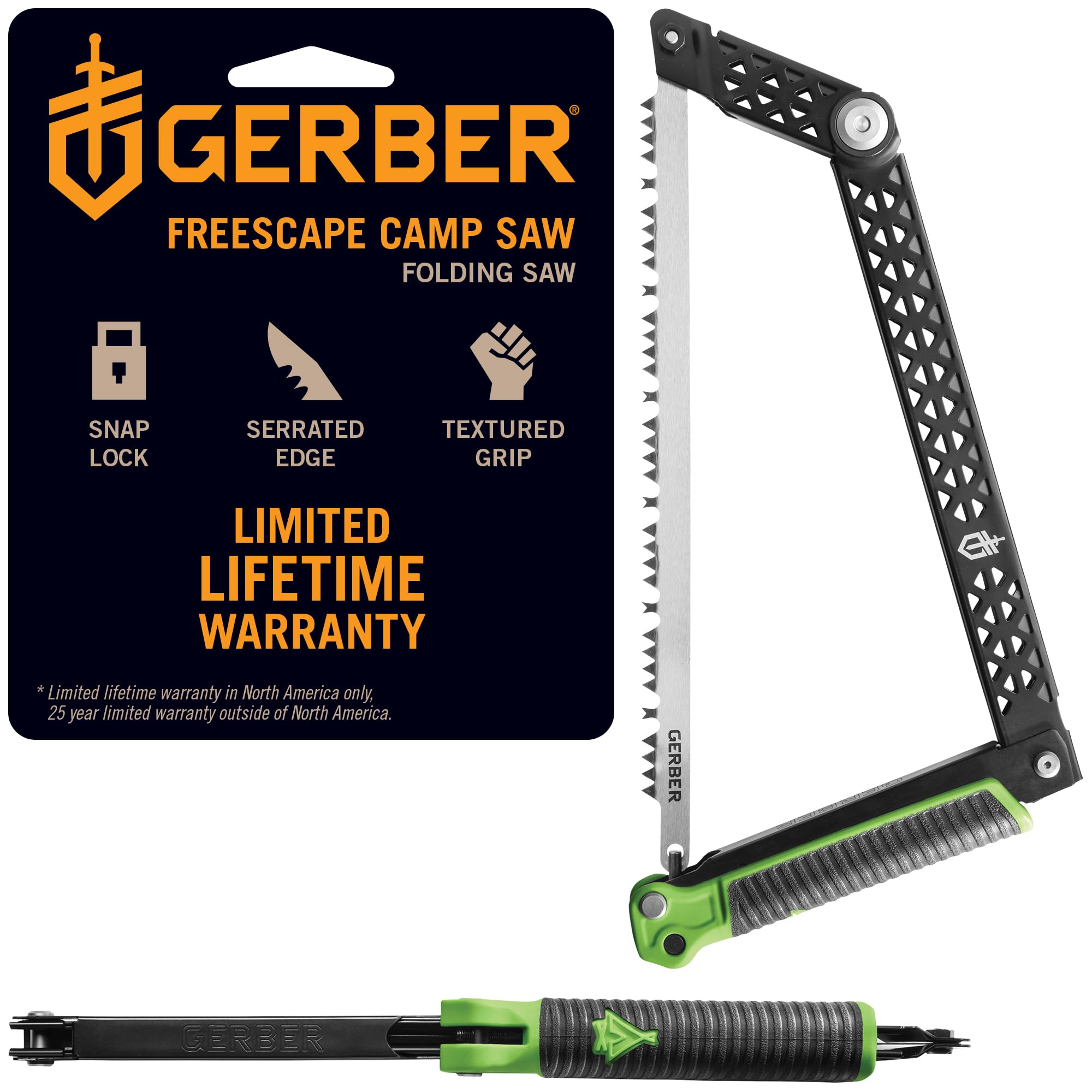 Gerber Freescape Camp Outdoor Folding Bow Saw available in Black