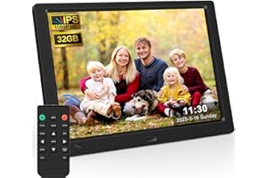 KECAG 10.1 Inch Digital Picture Frame with Free 32GB USB Flash Drive, 1920x1080 HD IPS Screen Digital Photo Frame, Motion Sensor, Video, Music, Share Moments via SD Card or USB, with Remote Control