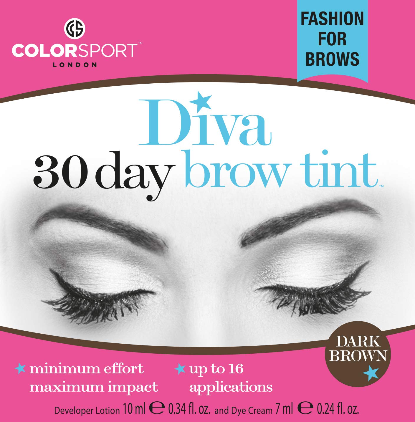 COLORSPORT DIVA 30 DAY BROW TINT Dark Brown