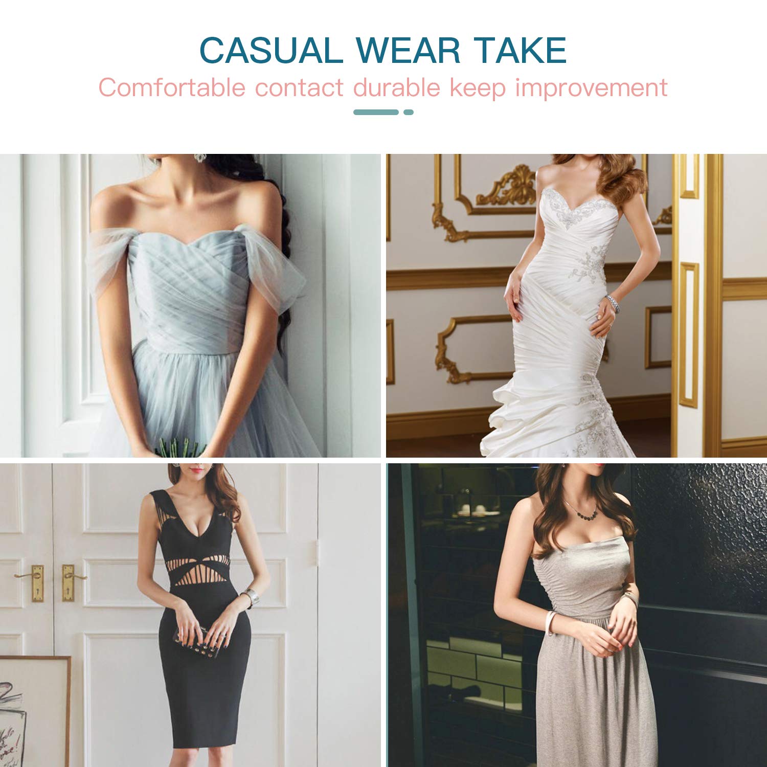 Vigorup Push Up Sticky Bra for C/D/DD/DDD Cup Self Adhesive Lift Up