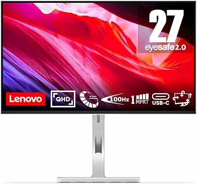 L27h-4A - Monitor QHD 27" (IPS, 4 Lados Ultrafinos, HDMI - DP - USB-C, 16:9, Tasa de Refresco 100 Hz, Tiempo Respuesta 1ms, Montaje VESA 100 mm, Ajuste Inclinación/Altura/Pivote/Giro) - Gris