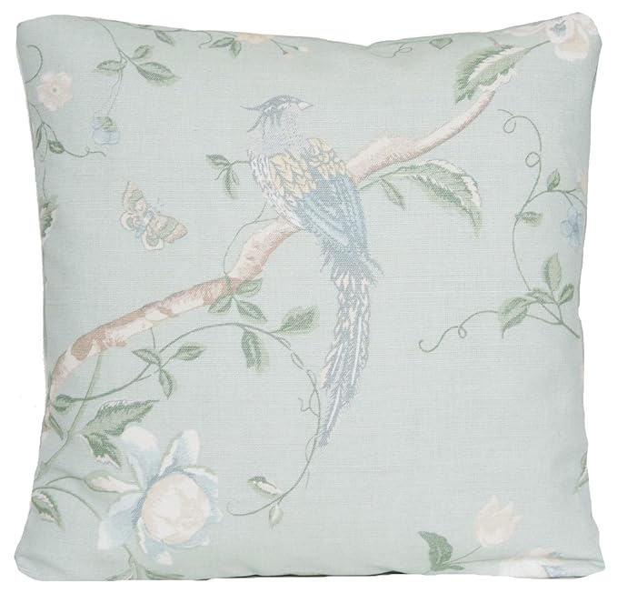 Summer Palace Decorative Throw Pillow Laura Ashley Fabric Light Blue Bird Cushion Cover Amazon