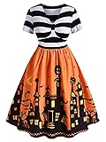 ZEZCLO Women's Plus Size Halloween Dress Funny