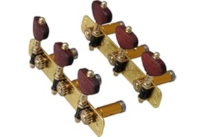 Yibuy 2pcs Gold-plated Acoustic Classical Guitar Machine Heads Tuning Keys Peg Replacement Accessories