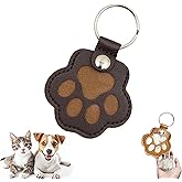 Sakinre Pet Memorial Gifts for Cat Dog Cute Leather Paw Keychain Pet Hair Keepsake Keyring for Bag Purse Paw Charm Key Holder