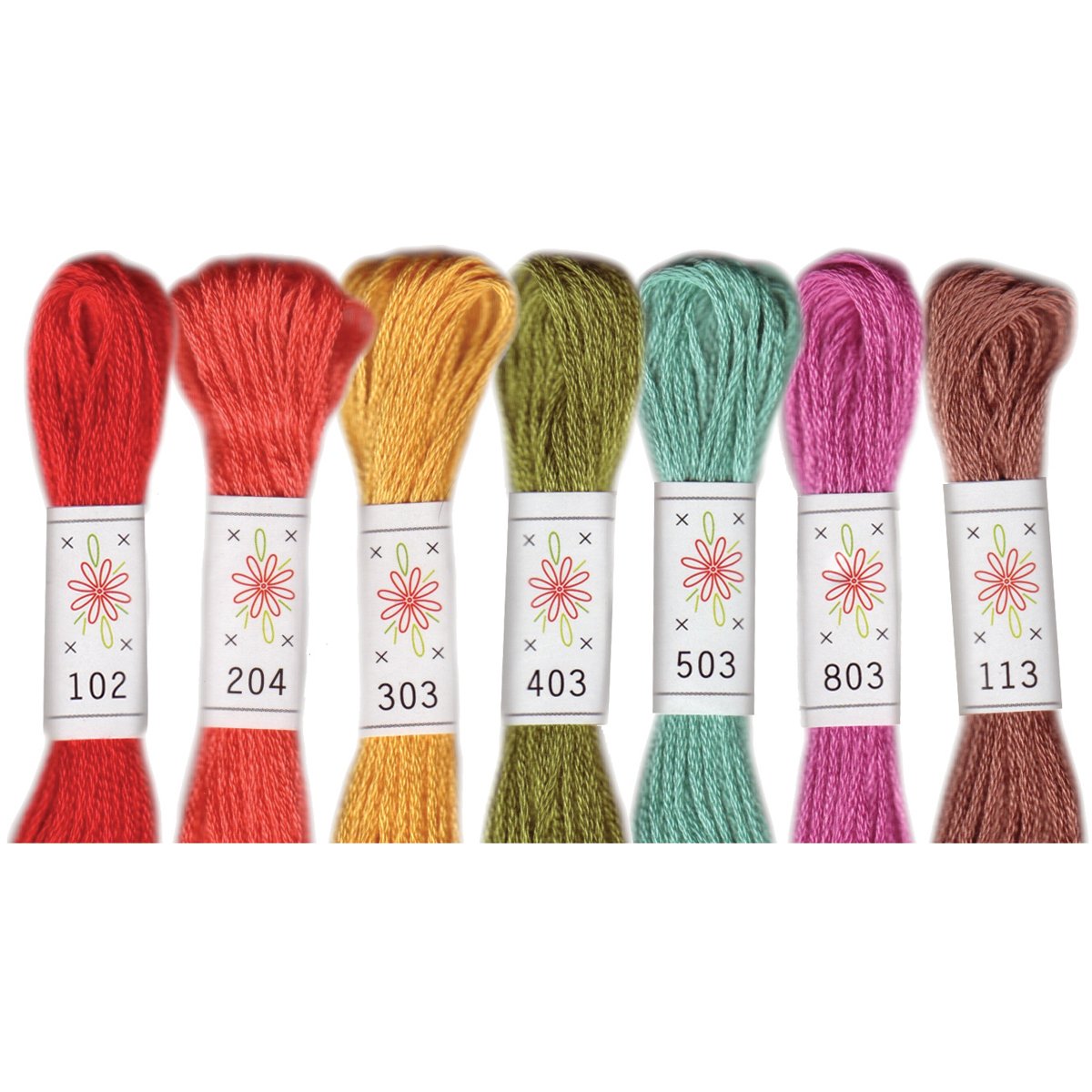 Sublime Stitching SF-1056 Embroidery Cotton Floss Pack, Fruit Salad Palette