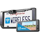 Type S Wireless Solar Backup Camera 6.8" Touch Screen Night Vision | License Plate Mount, 720P HD, 160° Wide Angle Lens, IP67