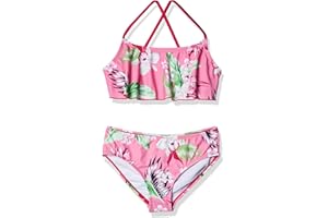 Kanu Surf Girls' Alania Flounce Bikini Beach Sport 2 Piece Swimsuit
