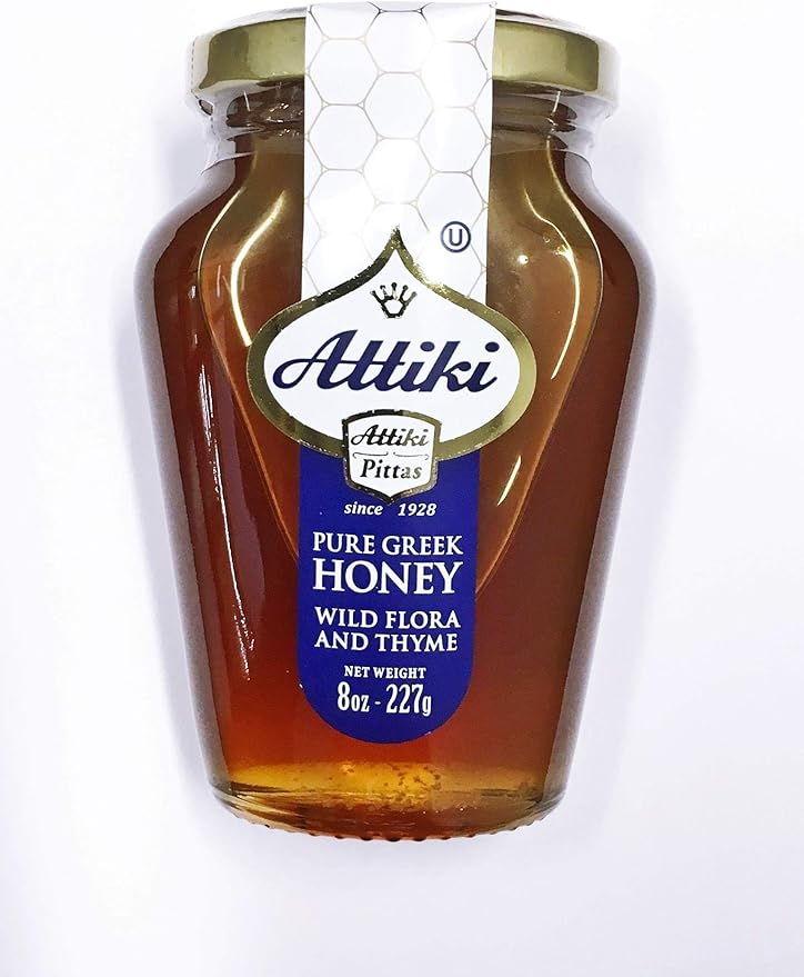 Attiki Greek Honey (227G) Traditional Thyme Honey Gluten Free Amazon