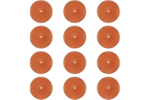 XINAOBAOLUO Pumpkin Scented Tea Lights - Handmade Small Round Candles in Transparent Cups, Clean Burning Smokeless 4-Hour Burn, Perfect for Fall Decor, Thanksgiving & Cozy Evenings