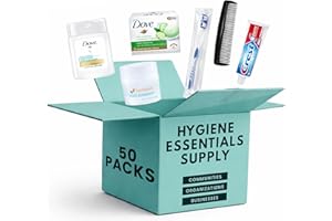TrekTote 50 Pack Assemble Your Own Hygiene Kit, Bulk Hygiene Essentials, Travel Size Toiletries Set with Comb, Toothbrush, To