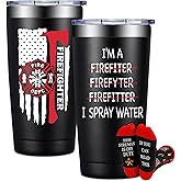 BIRGILT Firefighter Gifts for Men - Fireman Gift for Men, Women - Fire Fighter Gifts Men for Christmas, Birthday, Graduation - Best Gift for Firemen - 20oz Firefighter Tumbler