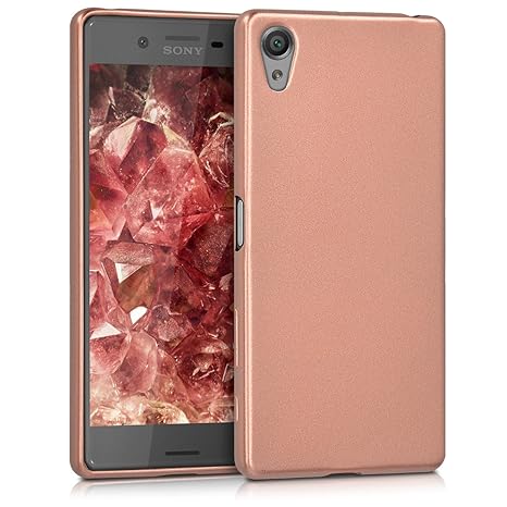 kwmobile Sony Xperia X Hülle - Handyhülle für Sony Xperia X - Handy Case in Metallic Rosegold