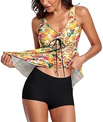 Omichic Modest Tankini Swimsuits for Women Two