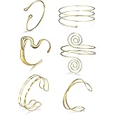RIOSO 6 Pcs Arm Cuff Elegant Upper Arm Band Cuffs Bracelet Bangle Arm Cuff Jewelry for Women
