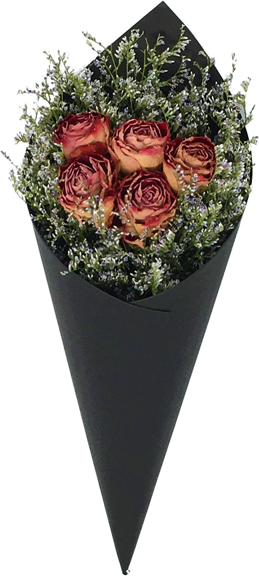Merci Bliss Natural Dry Flower Arrangements Flowers for delivery Prime - Bouquet Girl Gifts - Home Decor Wall Art - Perfect for Birthday (Red Rose & Misty)