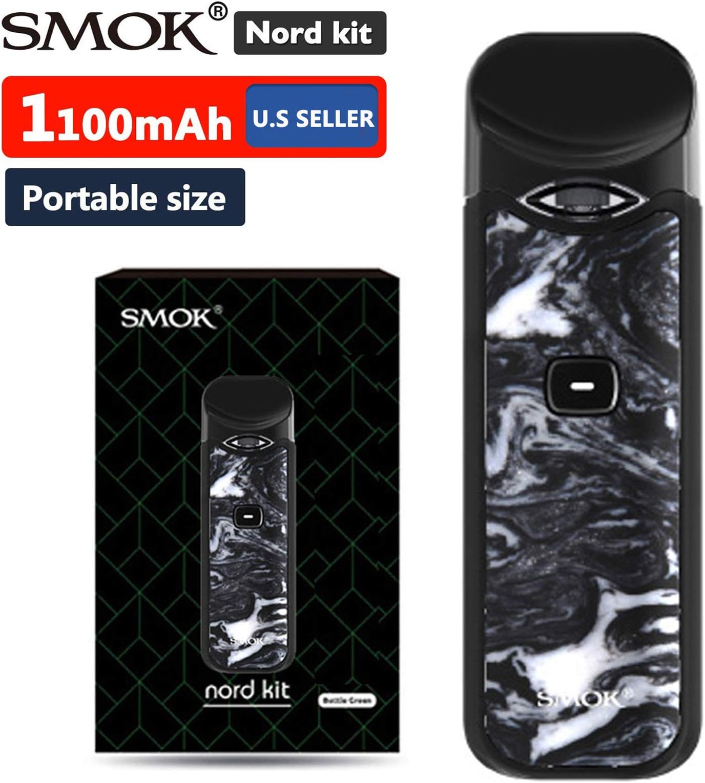 NORD Resin Stylish Pod System Starter Kit (Black White Resin)