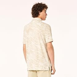 Oakley Men's Jacquard Polo, Duality Swirl Beige