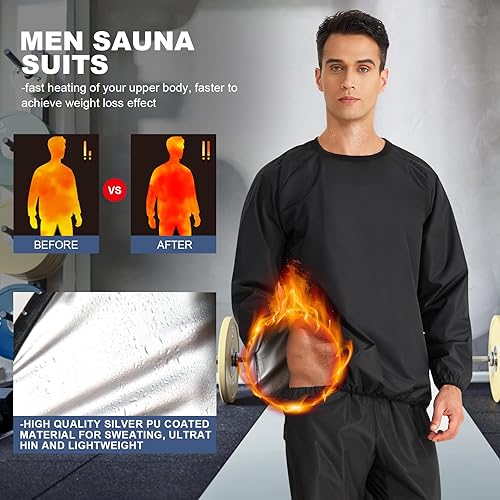 MOLUTAN Sauna Suit for Men and Women, Sweat Suit Gym Workout