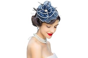 YIDINGCO Kentucky Derby Hats for Women Girls Ladies, UV Protection Organza Fascinator Church Tea Party Wedding Sunday Hat