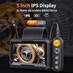 Endoscope Camera with Light 10M, 5in Dual Lens