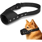 Hide &amp; Drink, Dog Muzzle Guard, Secure Pet Accessory, Pitbull German Shepherd &amp; Any Breeds, Full Grain Leather, Handmade, Charcoal Black