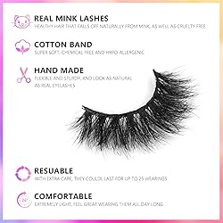 Barbiely 18MM Real Mink Lashes, 3 Pairs Mink