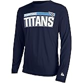 New Era NFL Men's Grids Dri-Tek Cool Heathered Grey Long Sleeve T-Shirt, Adult Football Tagless T-Shirt