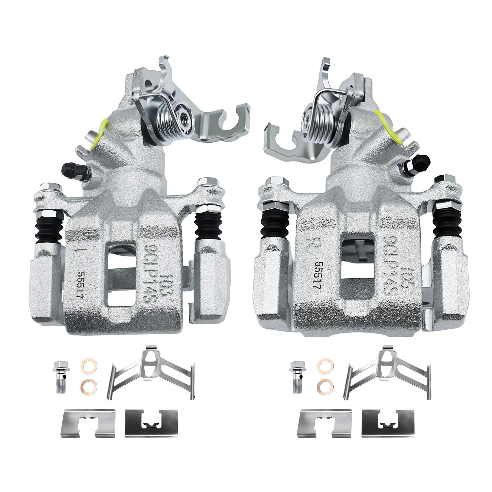 Photo 1 of Betthand Rear Brake Calipers Kit 19B2068+19B2069 Replace for 1998-2007 Honda Accord, 2004-2008 Acura TSX, 2.3L 2.4L 3L, FRC11117+FRC11118, RC12201+RC12202, 43018-S84-A52+43019-S84-A52
