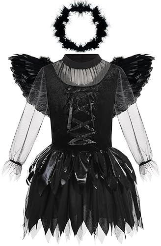 fallen angel black dress Dark Angel Halloween costume, fallen Angel, fancy dress main image 0