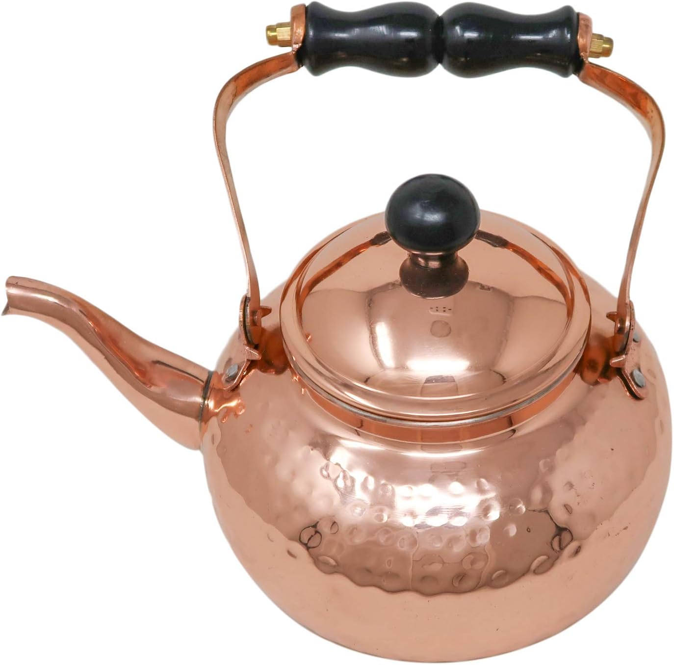 Te Turco Tetera Martillada De Cobre Tetera Calentador De Cobre Samovar Olla De Cobre Juego De 2 Teteras De Cobre Con Tapas Y Mango De Madera Calentador De Tetera Teteras De Cobre