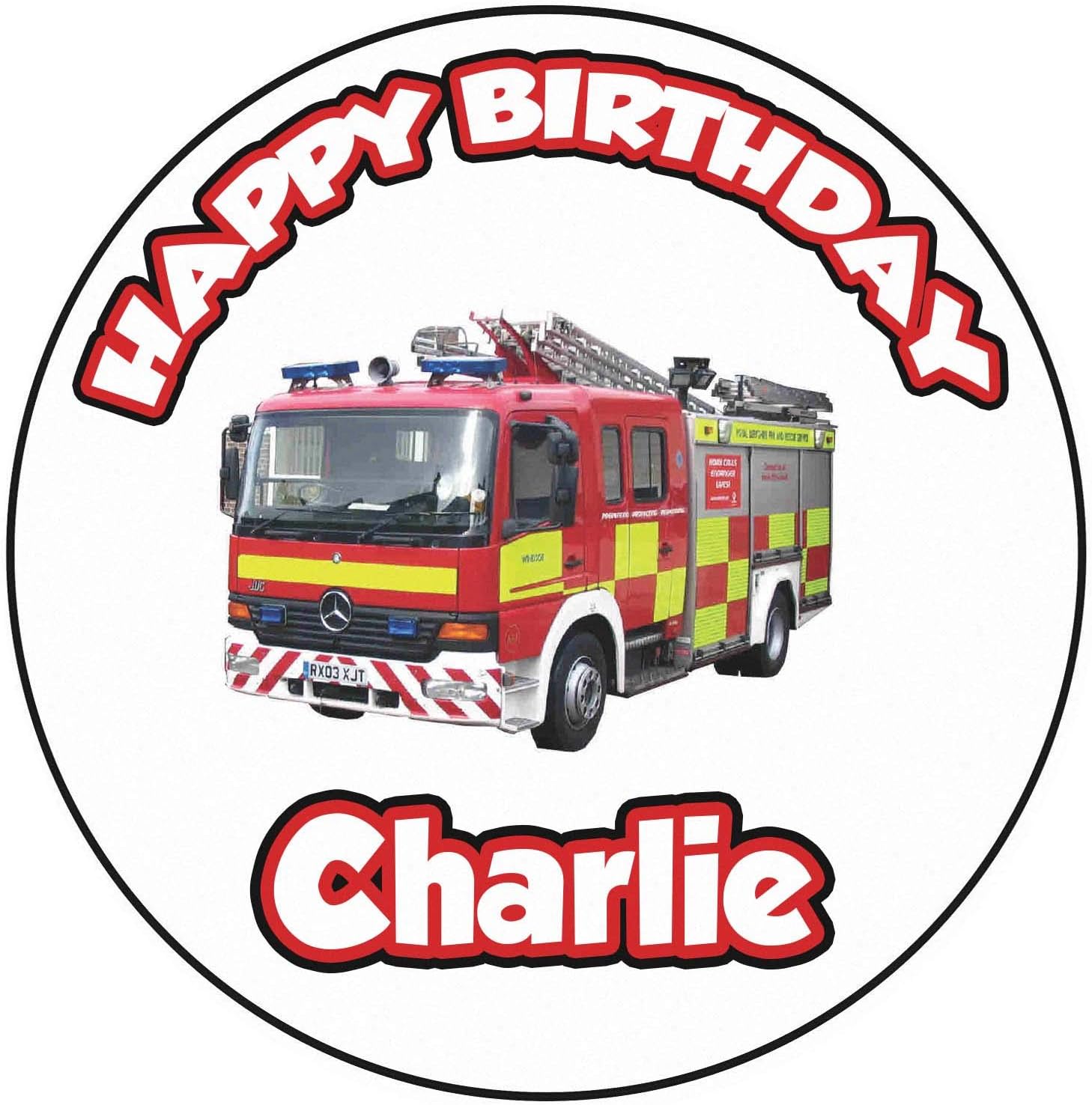 Ak Giftshop Decoration De Gateau Danniversaire Personnalisable Motif Camion De Pompier 3 Cm Decorations Et Accessoires De Fetes Fournitures De Loisirs Creatifs Centroarco Com