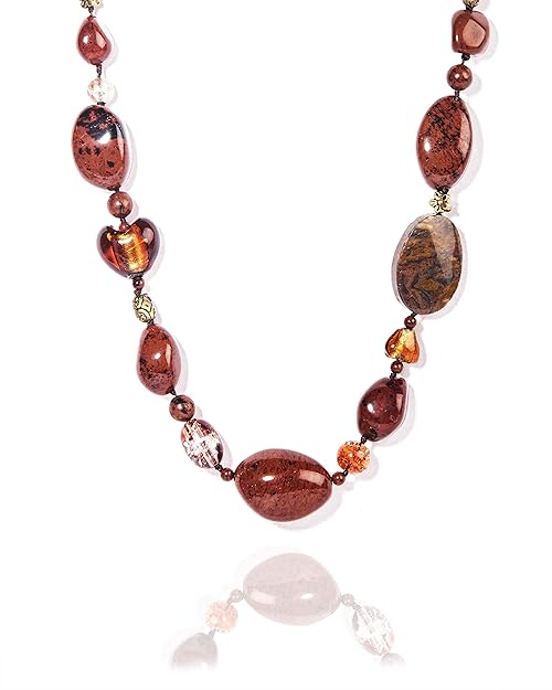 Buy Gempro Certified A Grade Jasper Gemstone Elegant Beaded Necklace