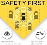 ASSURED SIGNS Baby On Board Sign 2 Pack 5x5 Yellow Suction Cups Car view 5