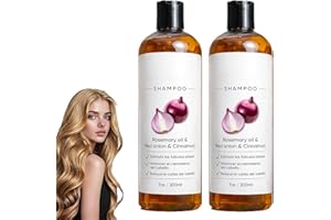 Onion Shampoo, Shampoo De Cebolla Less Hair Loss, More Density, Stronger Roots for Women and Men, 7 oz/200 ml (2pcs)