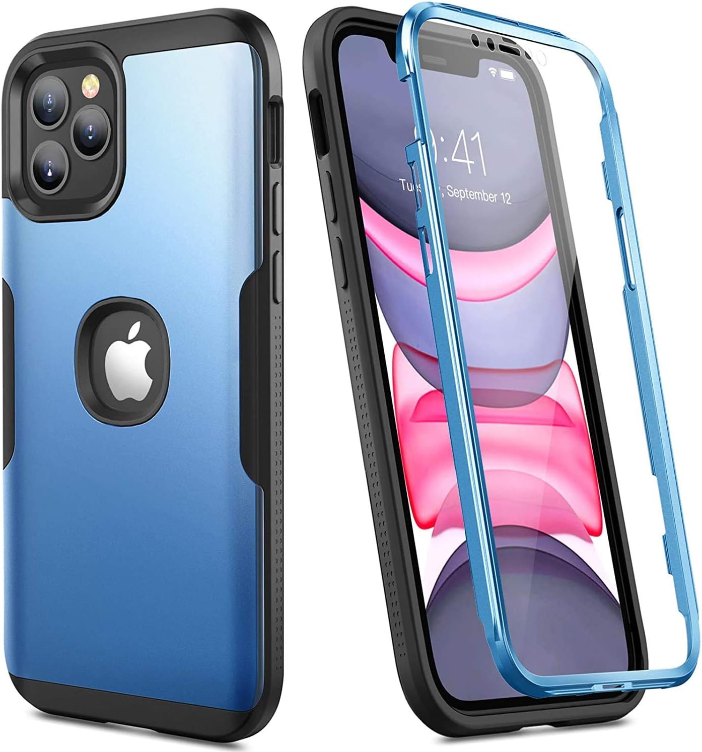 YOUMAKER Case for iPhone 12 Pro Max Black+ Case for iPhone