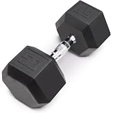 Marcy Rubber Hex Dumbbell - Available for 25lb - 50lb
