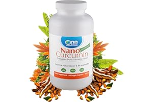 One Planet Nutrition Nano Curcumin 500 mg Veggie Capsules (60 Servings), Nano for High Absorption, Supports Overall Wellness, Non-GMO, Vegan, Gluten-Free