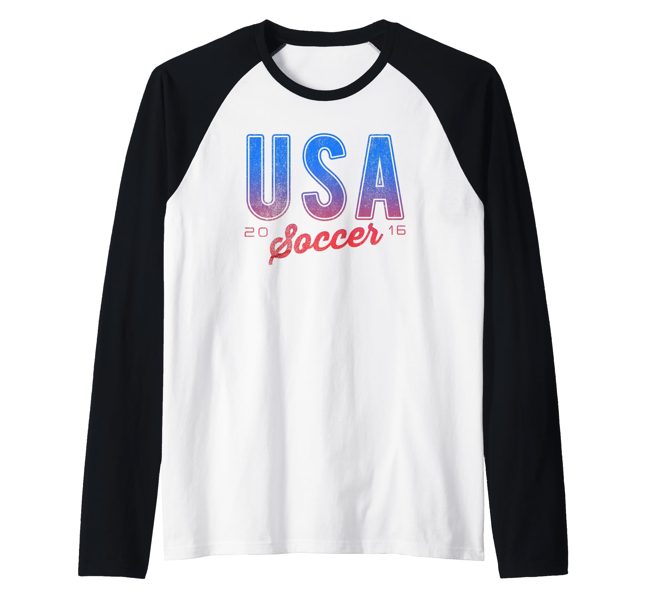 Trendy USA Soccer Raglan Baseball Tee